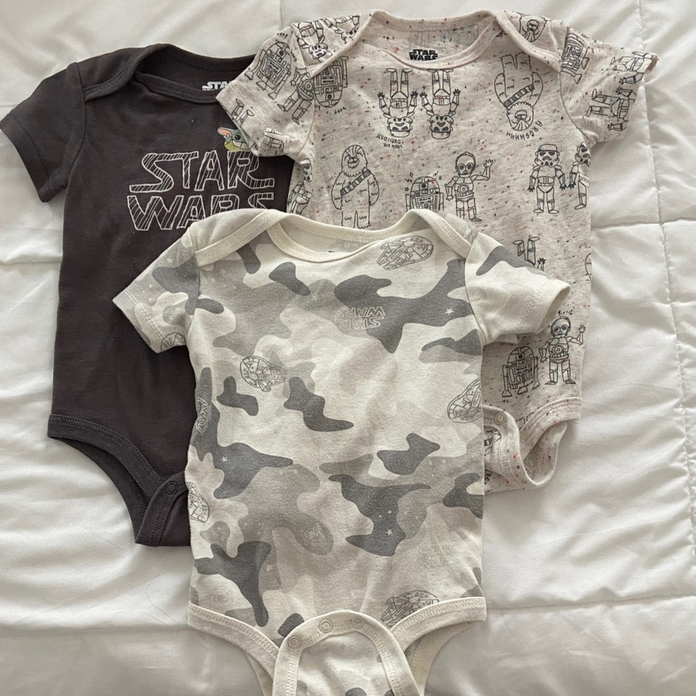 Star Wars Baby Boys Bodysuits - 12 months